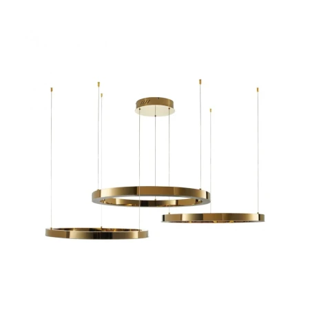 Lampa wisząca CIRCLE 80+80+80 LED złoty połysk na 1 podsufitce -  DN924-80+80+80 gold - Step Into Design